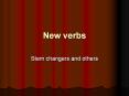 New verbs PowerPoint PPT Presentation