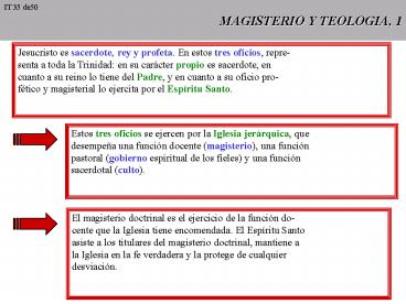 MAGISTERIO Y TEOLOGIA, 1