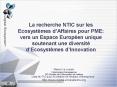 La recherche NTIC sur les Ecosyst PowerPoint PPT Presentation