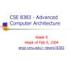 CSE 8383 - Advanced Computer Architecture PowerPoint PPT Presentation