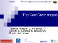 The CareGiver corpus PowerPoint PPT Presentation