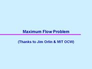 Maximum Flow Problem