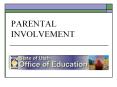 PARENTAL INVOLVEMENT PowerPoint PPT Presentation
