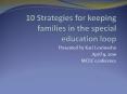 10 Strategies for keeping families in the special education loop PowerPoint PPT Presentation