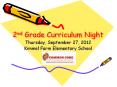 2nd Grade Curriculum Night PowerPoint PPT Presentation