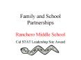 Family and School Partnerships Ranchero Middle School PowerPoint PPT Presentation