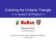 Cracking the Unitarity Triangle  PowerPoint PPT Presentation