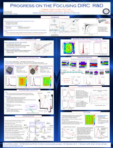FOCUSING DIRC PROTOTYPE