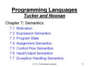 Programming Languages Tucker and Noonan