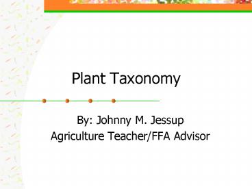 Plant Taxonomy