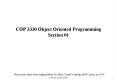 COP 3330 Object Oriented Programming Section 01 PowerPoint PPT Presentation