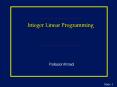 Integer Programming (BRS) PowerPoint PPT Presentation