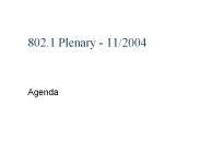 802.1 Plenary - 11/2004