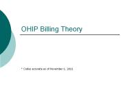OHIP Billing Theory