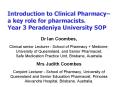 Introduction to Clinical Pharmacy PowerPoint PPT Presentation