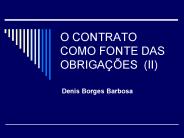 O CONTRATO COMO FONTE DAS OBRIGA