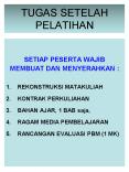 TUGAS SETELAH PELATIHAN PowerPoint PPT Presentation