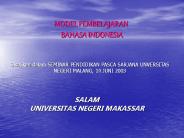 MODEL PEMBELAJARAN BAHASA INDONESIA