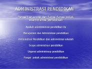 ADMINISTRASI PENDIDIKAN