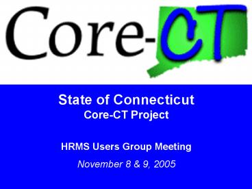 State of Connecticut Core-CT Project