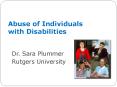 Abuse of Individuals with Disabilities PowerPoint PPT Presentation