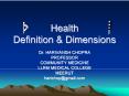 Health Definition PowerPoint PPT Presentation