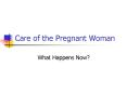 Care of the Pregnant Woman PowerPoint PPT Presentation