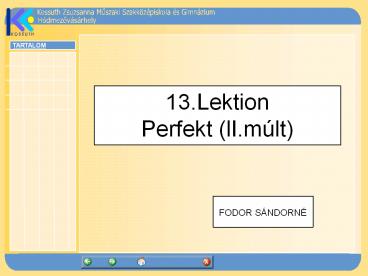 13.Lektion Perfekt (lI.m