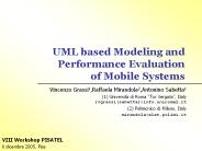 UML based Modeling and Performance Evaluation of Mobile Systems