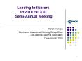 Leading Indicators FY2010 EFCOG Semi-Annual Meeting PowerPoint PPT Presentation