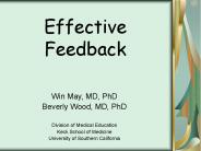 Effective Feedback