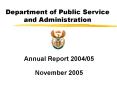 Annual Report 2004/05 PowerPoint PPT Presentation