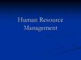 Human Resource Management PowerPoint PPT Presentation