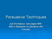 Persuasive Techniques
