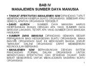 BAB IV MANAJEMEN SUMBER DAYA MANUSIA