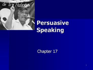 Persuasive Speaking