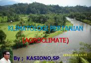 KLIMATOLOGI PERTANIAN