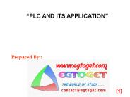PLC AND ITS APPLICATION