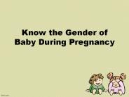 Know the Gender of Baby during Pregnancy