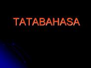 TATABAHASA