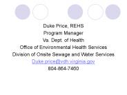 Duke Price, REHS