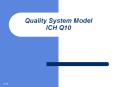 Quality%20System%20Model%20ICH%20Q10 PowerPoint PPT Presentation