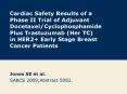 Cardiac Safety Results of a Phase II Trial of Adjuvant Docetaxel/Cyclophosphamide Plus Trastuzumab (Her TC) in HER2  Early Stage Breast Cancer Patients PowerPoint PPT Presentation
