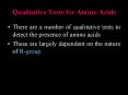 Qualitative Tests for Amino Acids PowerPoint PPT Presentation