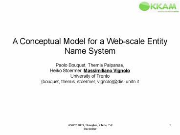 A Conceptual Model for a Web-scale Entity Name System