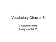 Vocabulary Chapter 5