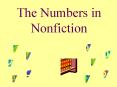 The Numbers in Nonfiction PowerPoint PPT Presentation