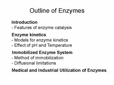 Outline of Enzymes