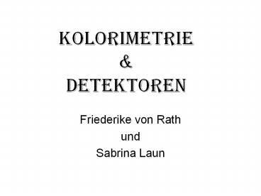 Kolorimetrie