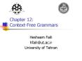 Chapter 12: Context-Free Grammars PowerPoint PPT Presentation